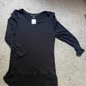 NWT Black Saks 5th Ave Long Sleeve Shirt
